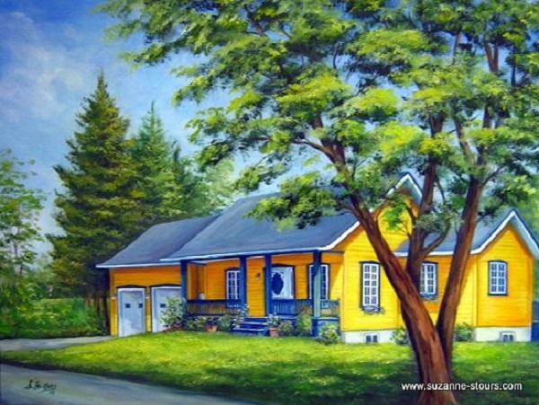 maison jaune Golf Grand-Mère québécoise
