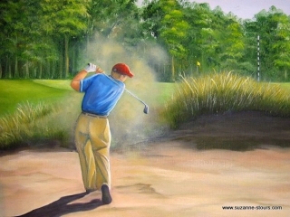 Golfeur Golf Grand-Mère bunker