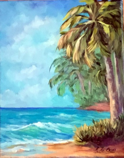 Naples palmier plage vague sable turquoise Florida