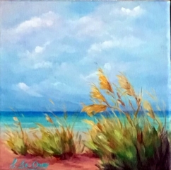 Naples dunes graminées plage sable mer turquoise