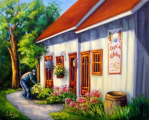 Kamouraska québécois village fleurs restaurant