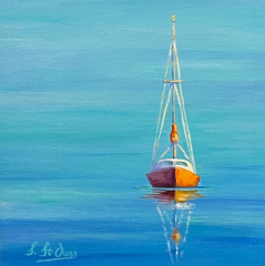 Voilier mer turquoise silence paix eau océan
